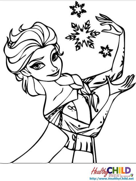 Elsa the snow queen   Frozen Coloring Pages