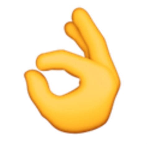 Emoji Hand OK Thumb signal Gesture   Emoji png download ...