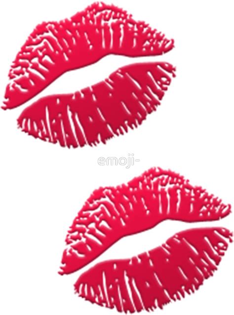 Emoji Kiss ×2  Stickers by emoji  | Redbubble