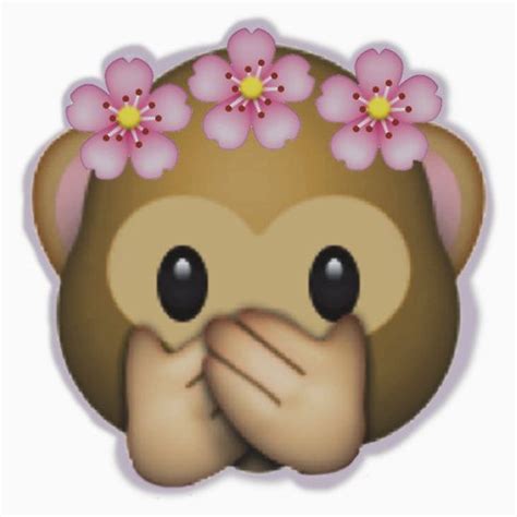 Emoji Monkey Flower Crown Edit | Unisex T Shirt | Mono ...