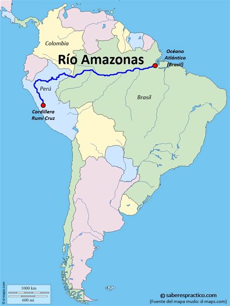 ¿En qué continente y países está el río Amazonas? | Saber ...