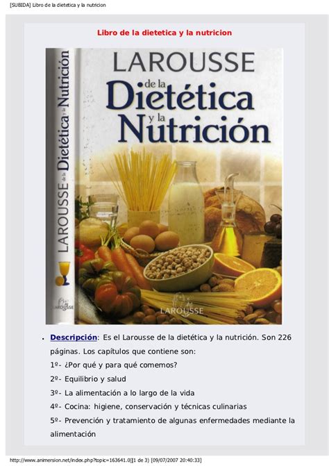 Enciclopedia larousse de la dietetica y la nutricion ...