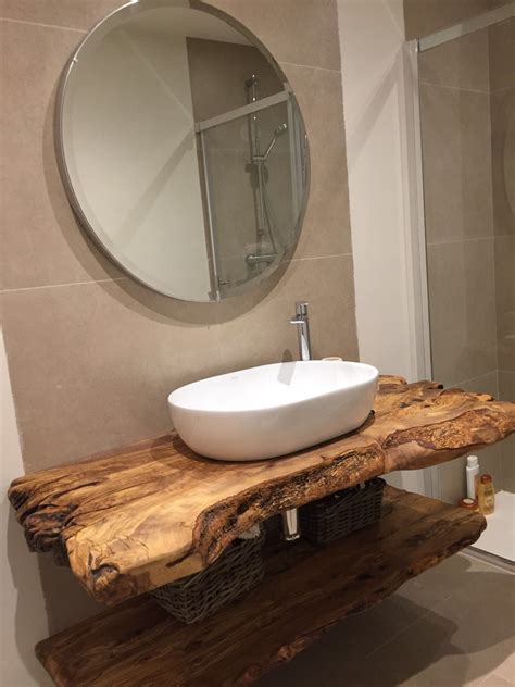 encimera de baño de madera de olivo | Baño | Pinterest ...