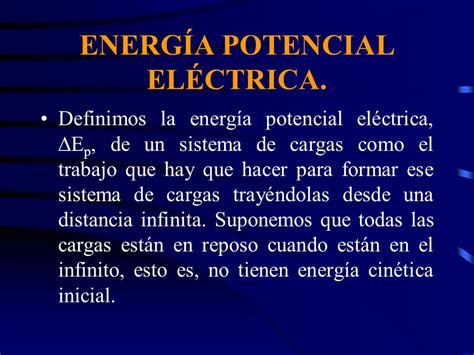 ENERGÍA POTENCIAL ELÉCTRICA.   ppt descargar