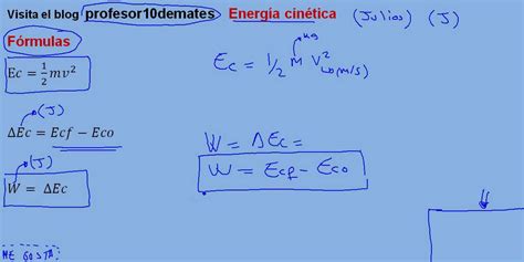 Energía y trabajo 04 energía cinética fórmulas   YouTube
