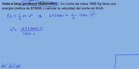Energía y trabajo 06 energía cinética ejercicio 02   YouTube