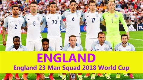 ENGLAND 23 Man Squad 2018 World Cup | FIFA World Cup ...