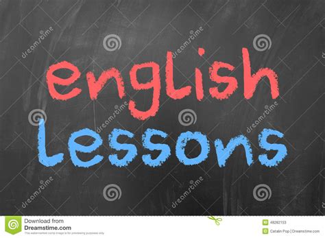 English Lessons Stock Photo   Image: 48282153