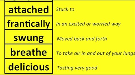 English Vocabulary   Word Meanings Part 2 of 5   Grades 1 ...
