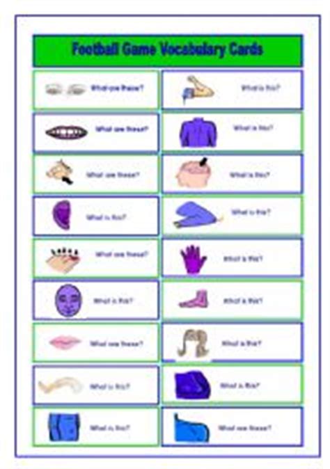 English worksheets: Football/Soccer Game  5/6  Vocabulary ...