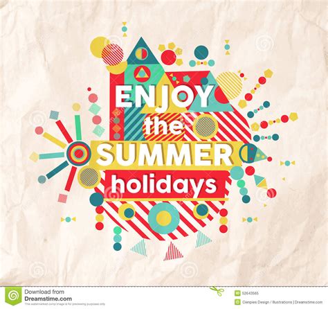 Enjoy Summer Fun Quote Poster Design Stock Vector   Image ...