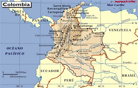 Ennis blog: mapa geografico de colombia