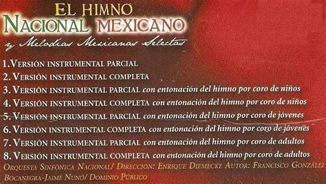 Enrique Arturo Diemecke Cd Himno Nacional Mexicano   $ 120 ...