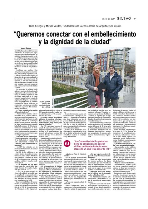 Entrevista Periódico Bilbao. Conservación de edificios en ...