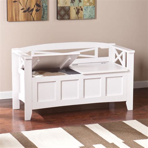 Entryway Storage Bench Large Seat Entry Rack Wooden ...
