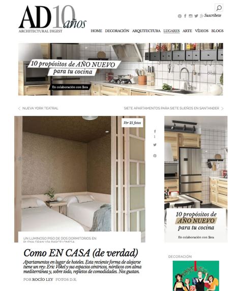Eric Vökel Boutique Apartments en la Revista AD | Eric Vökel