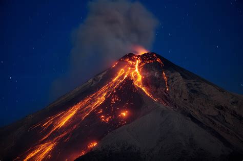 Erupción del volcán de Fuego en Guatemala