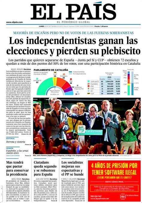 español a través de la actualidad : elecciones Cataluña 2015