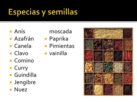 Especias y condimentos[1]