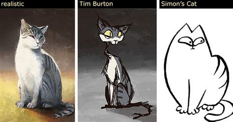 Esta artista dibuja a su gato en 12 estilos distintos ...