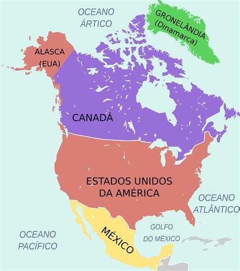 Estados De America Del Norte Mapa