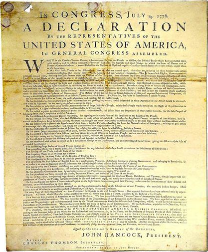 Estados Unidos. Hoy 4 de Julio de 1776 se declara la ...