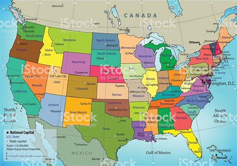 Estados Unidos Mapa Com Estados Federais Todos Os Estados ...
