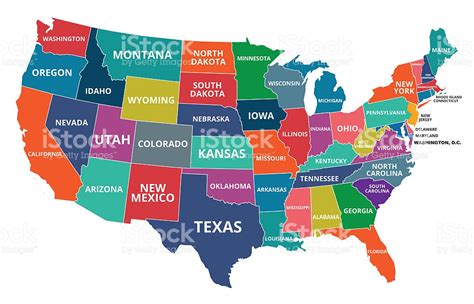 Estados Unidos Mapa Illustracion Libre de Derechos ...