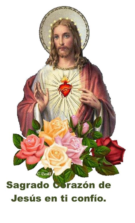 Estampita del Sagrado Corazón de Jesús con oración