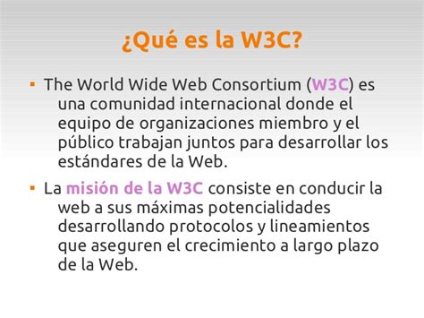 Estándares de la w3c
