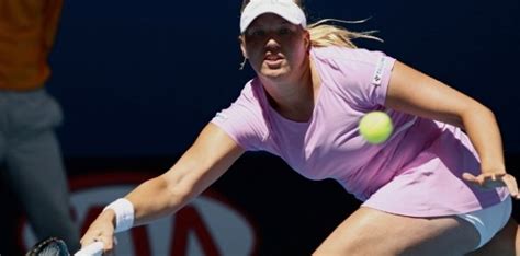 Estonian Tennis player Kaia Kanepi plays the Australian ...