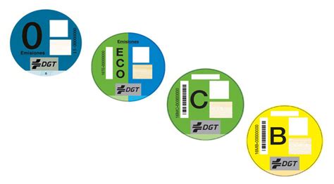 Etiquetas medioambientales de colores de la DGT ¿Qué son?