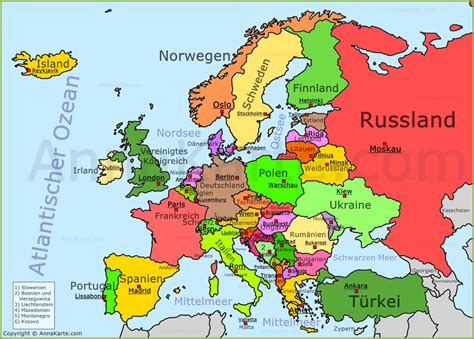 Europa Karte   AnnaKarte.com