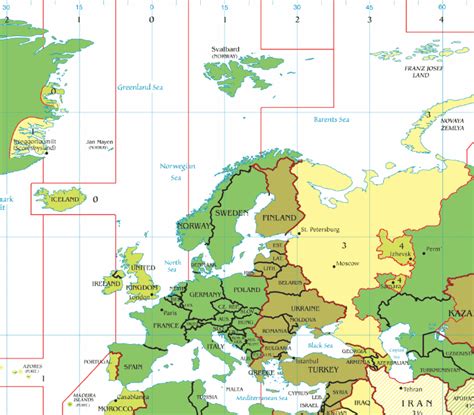 Europa mapa de husos horarios