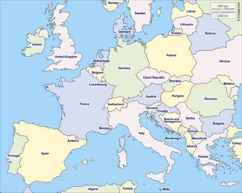 Europa Occidental Mapa gratuito, mapa mudo gratuito, mapa ...