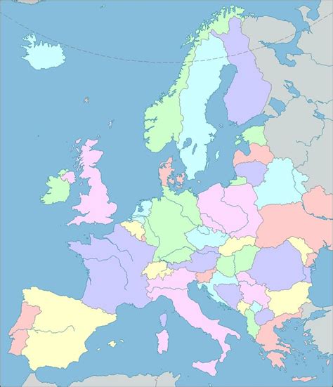 EUROPE MAP Interactive Map of Europe showing countries ...