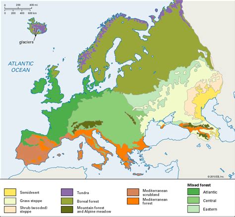 Europe: vegetation zones    Kids Encyclopedia | Children s ...