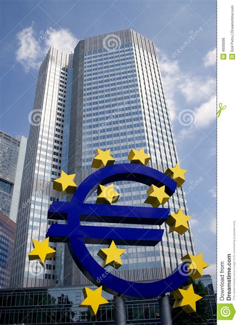 European Central Bank Sign stock photo. Image of business ...