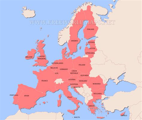 European Union countries map | John Knox