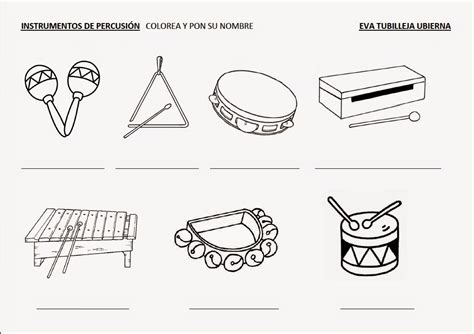 Eva: tacones y corcheas!: Ficha de instrumentos de percusión