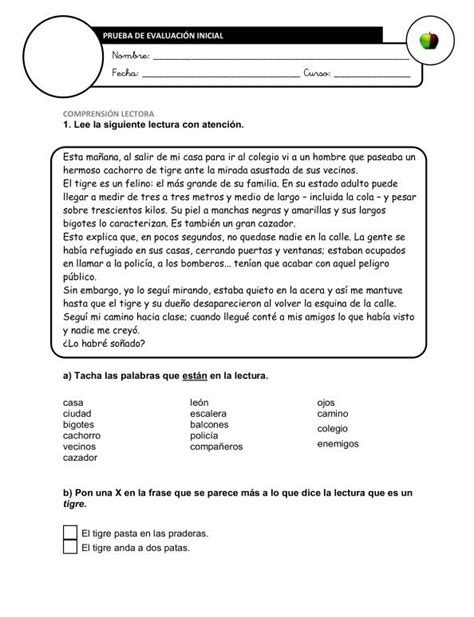 Evaluación Inicial Lengua 6º IMAGEN   Orientación Andújar ...