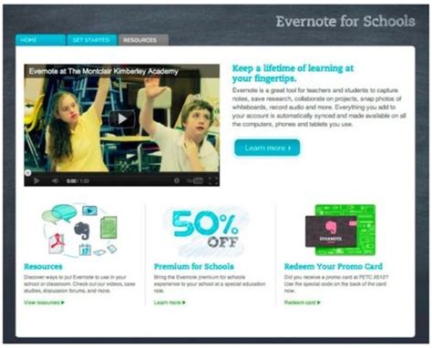 Evernote en español, Sitio web Evernote for Schools ...