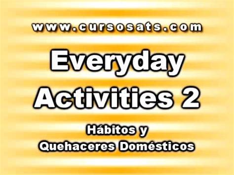 Everyday Activities 2   YouTube