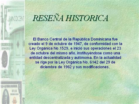 Evolución del banco central de la República Dominicana ...