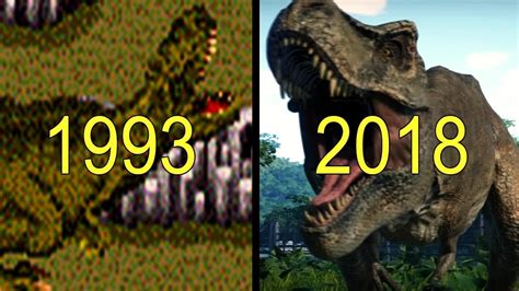 Evolution of Jurassic Park Games 1993 2018   YouTube