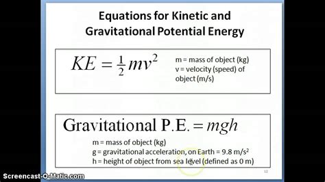 Example of calculation using Kinetic Energy equation   YouTube