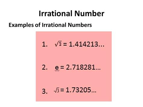 Examples Of Irrational Numbers Rational And Pdf ...