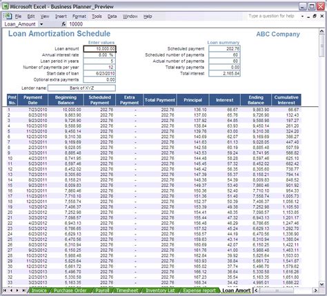 Excel Amortization Table Chart | newhairstylesformen2014.com