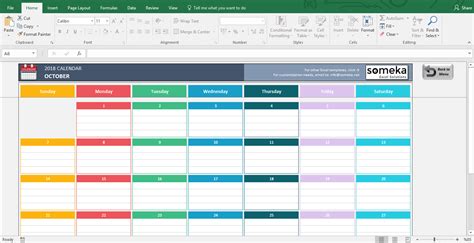 Excel Calendar Templates   Download FREE Printable Excel ...