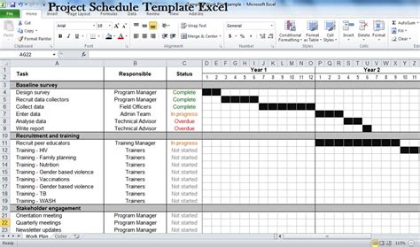 Excel Project Calendar | Calendar Template 2016